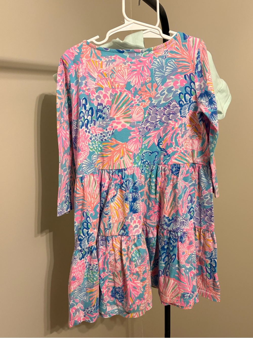 Lilly Pulitzer Girls Geanna Cotton Knit Swing Dress In Splendor In The Sand